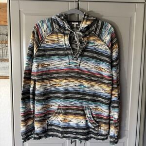 Ron Jon Surf Shop Unisex Retro Baja Print Pullover Hoodie Sweatshirt, Multi,M